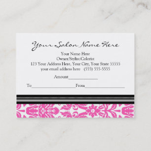 Carte De Réduction Damassé de noir de rose de certificat-prime de