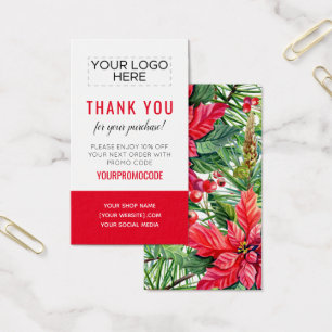 Carte de réduction de code promo personnalisée de 