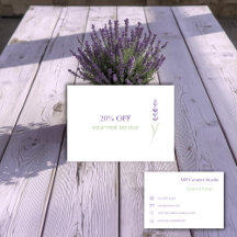 Elegant Lavender Sprig Botanical Design