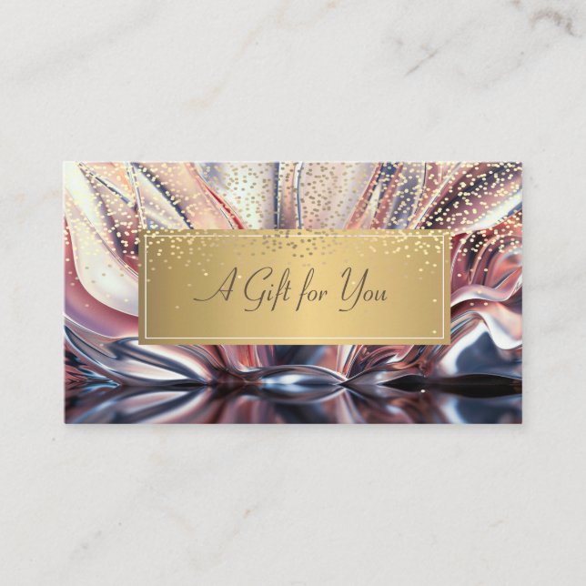 Carte De Réduction Elegant Modern Luxury Gold Confeti Abstract (Devant)