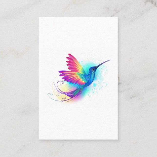 Carte De Réduction Exotic Rainbow Hummingbird (Devant)