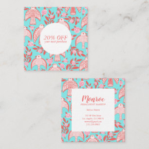 Carte De Réduction Falcons & Rose Chic Elegant Illustré