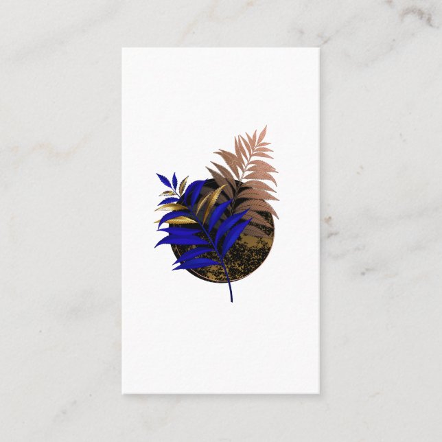 Carte De Réduction Ferme bleue sur cercle noir (Devant)