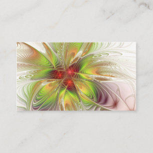 Carte De Réduction Fleurs de fantaisie fractale douces et tendres