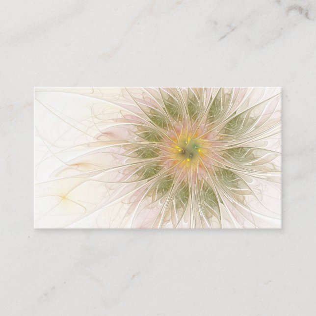 Carte De Réduction Fleurs de fantaisie fractale douces et tendres (Devant)