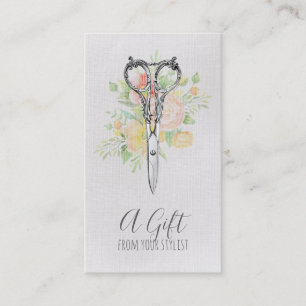 Carte De Réduction hairstylist styclim giving certificate xmas