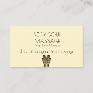 Carte De Réduction Henna Mehndi Mains Massage Artistique