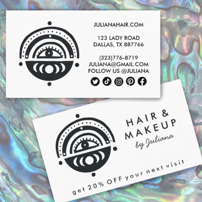 Carte De Réduction Icônes de Boho magique arc-en-ciel mystique Lunes  (Créateur téléchargé)