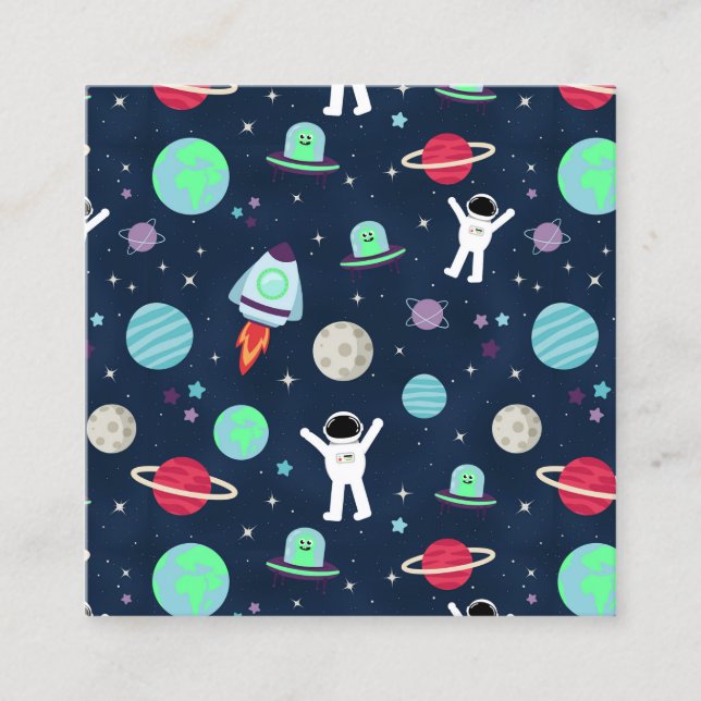 Carte De Réduction illustration de motif spatial (Devant)