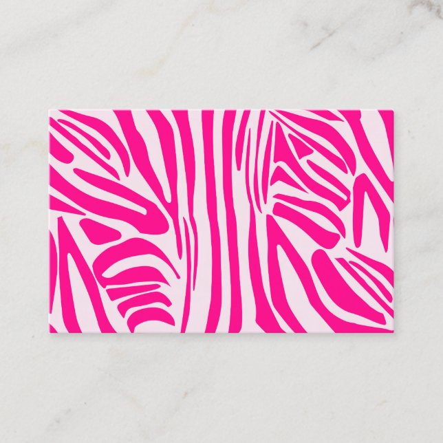 Carte De Réduction Impression zèbre rose (Devant)
