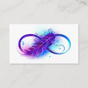 Carte De Réduction Infini avec plume violette