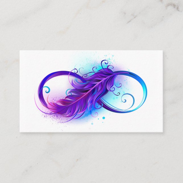 Carte De Réduction Infinity with purple feather (Devant)