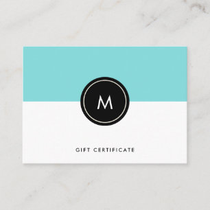 Carte De Réduction La turquoise chic et noircissent le