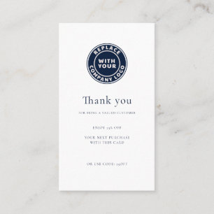 Carte De Réduction Logo de l'entreprise moderne simple Loyauté