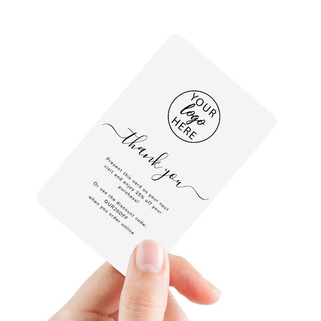 Carte De Réduction Logo d'entreprise de typographie professionnelle (Professional Typography Business Logo Discount Card)