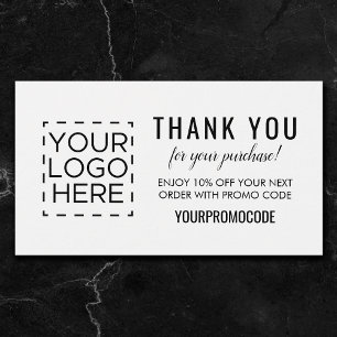 Carte de réduction Logo Simple Promo Code Coupon