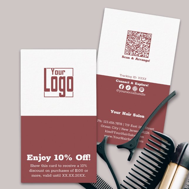 Carte De Réduction Logo Smoky Topaz & White Salon Profitez de 10% de  (Smoky Topaz & White Salon Logo Enjoy 10% Off! Discount Card)