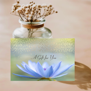 Carte De Réduction Lotus Bleu,Confettis,Spa,Massage