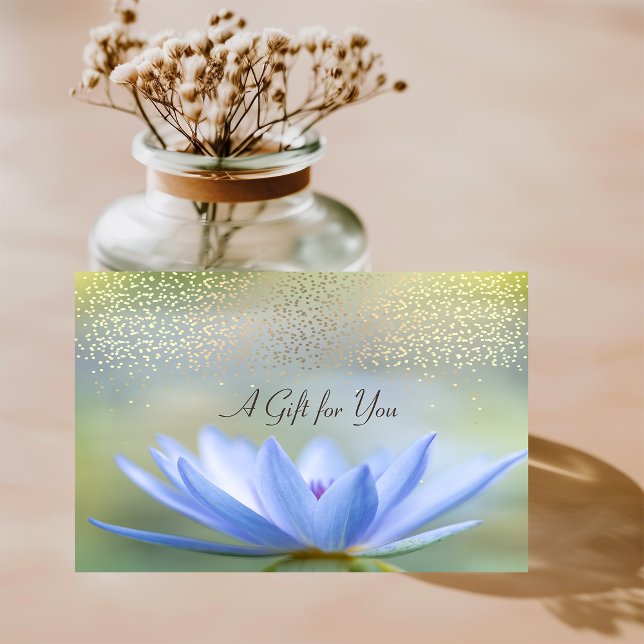 Carte De Réduction Lotus Bleu,Confettis,Spa,Massage (Créateur téléchargé)