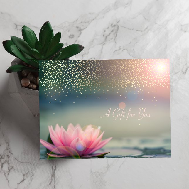 Carte De Réduction Lotus,Confetti,Spa,Massage Naturel (Créateur téléchargé)