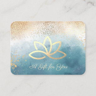 Carte De Réduction Lotus d'or,Confettis,Eclaboussure de peinture
