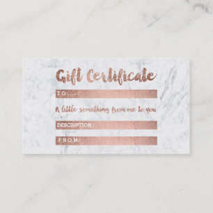 Carte De Réduction Marbre rose de manuscrit de beauté d'or de