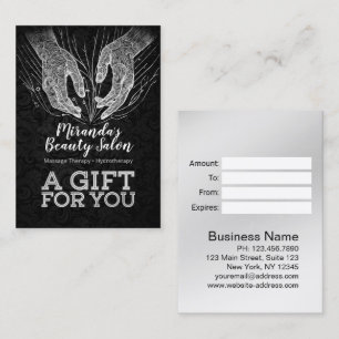 Carte De Réduction Massage Thérapie Guérison Mains Énergie Spa Bien-ê