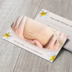 Carte De Réduction Massage Thérapie Tropical Flower Salon Cadeau