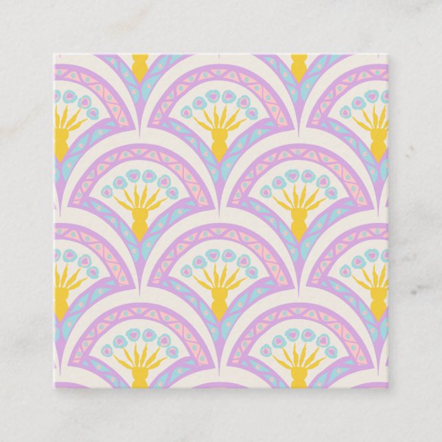 Carte De Réduction Motif de coquille de couleur pastel (Devant)