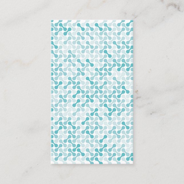 Carte De Réduction Motif de métaball bleu (Devant)