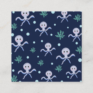 Carte De Réduction Motif de Pieuvre Mignonne