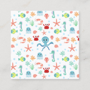 Carte De Réduction Motif du monde marin