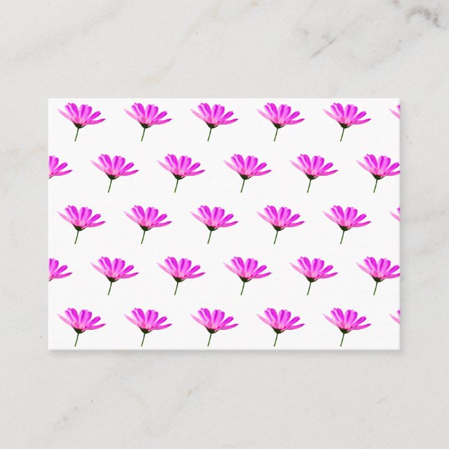 Carte De Réduction Motif Marguerite Rose (Devant)
