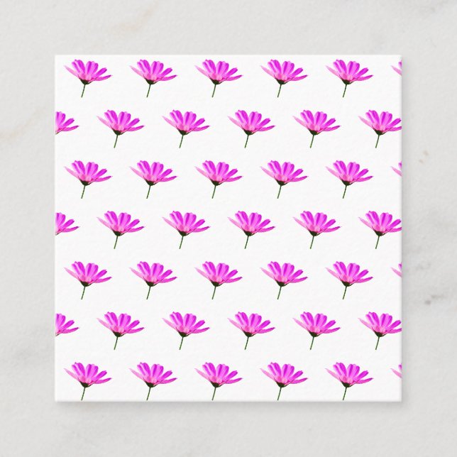 Carte De Réduction Motif Marguerite Rose (Devant)