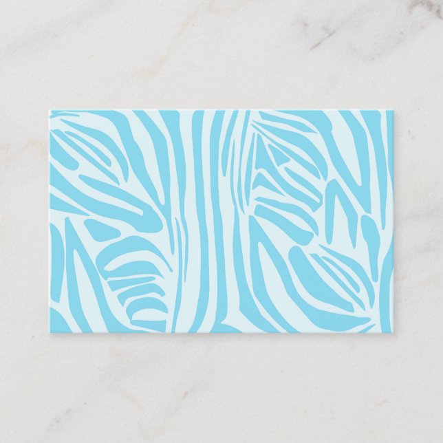 Carte De Réduction Motif Zèbre Bleu (Devant)