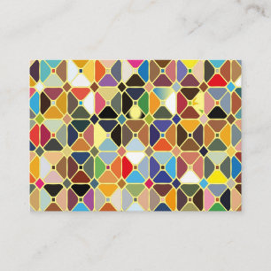 Carte De Réduction Motifs géométriques multicolores aux formes octogo