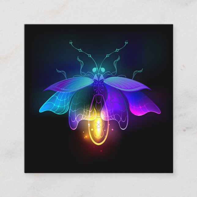 Carte De Réduction Neon Firefly sur noir (Devant)