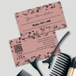 Carte De Réduction Outils de coiffure professionnels modernes Stylist