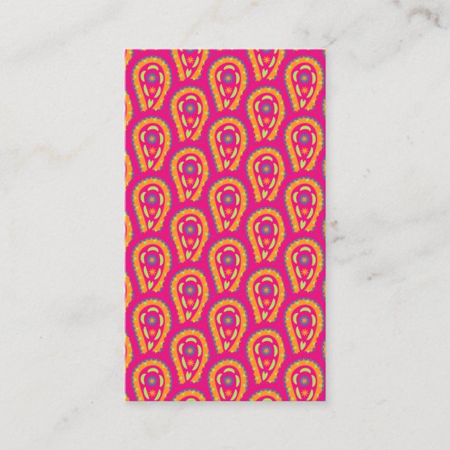 Carte De Réduction Paisley coloré (Devant)
