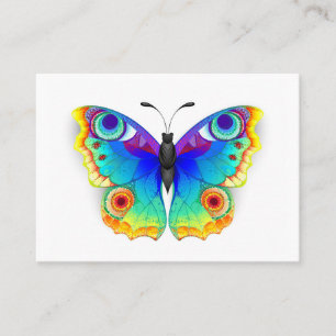 Carte De Réduction Papillon arc-en-ciel paon oeil