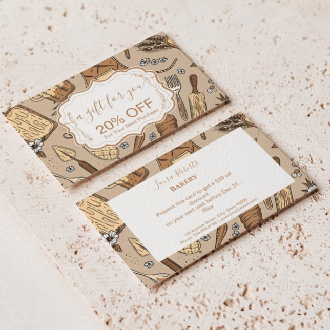 Carte De Réduction Pastel Bakery Branding (Créateur téléchargé)