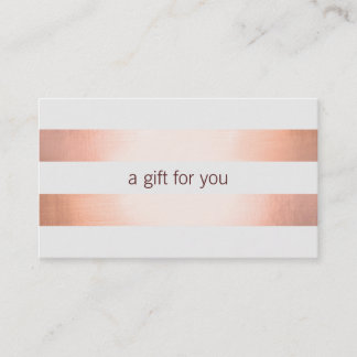 Carte De Réduction Peinture rose en cuivre look beauté GiftCard