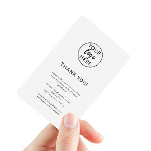Carte de réduction personnalisée avec logo d'entre