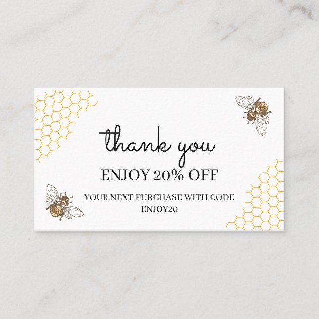 Carte de réduction pour apiculteur d'abeilles à mi (Devant)