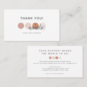 Carte de réduction pour artiste maquillage de pale