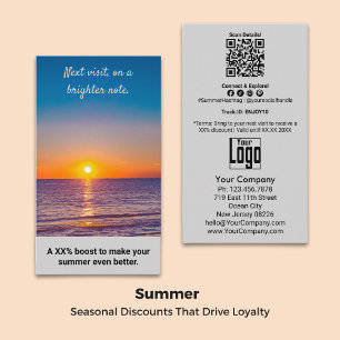 Carte De Réduction Prochaine visite, sur une note plus lumineuse. Mer