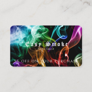 Carte de réduction professionnelle Vape Shop