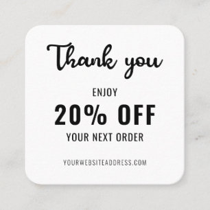 Carte De Réduction Promo de fidélité d'entreprise élégant code QR noi