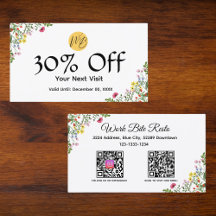 Restaurant moderne fleur sauvage Qr Code Menu et