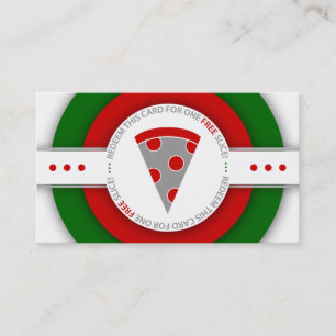 Carte De Réduction rétro bon LIBRE de TRANCHE de PIZZA
